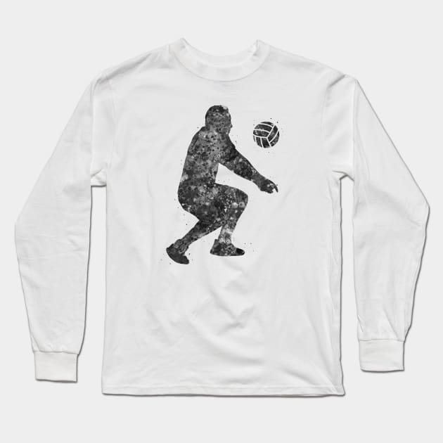 Volleyball player Long Sleeve T-Shirt by Yahya Art